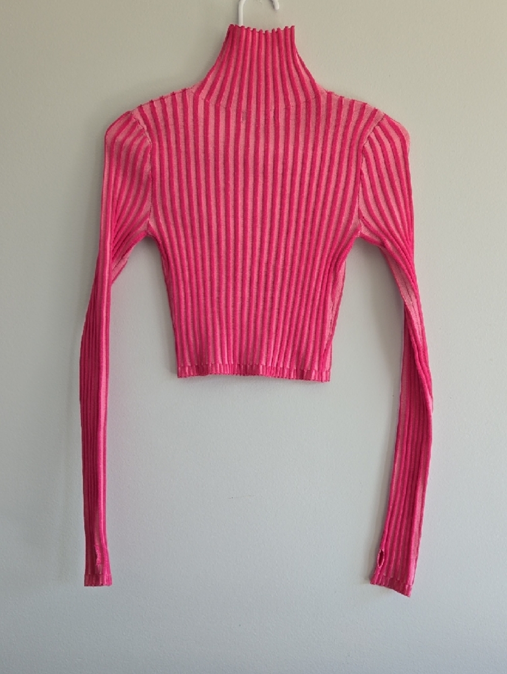 PrettyLittleThing Pink Striped Ribbed Top - Picture 10 of 16